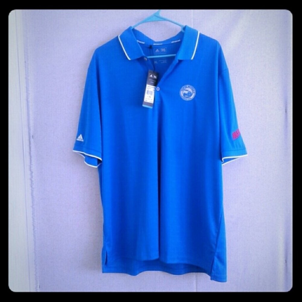 Adidas Climacool Polo Work T-Shirt BLUE NWT